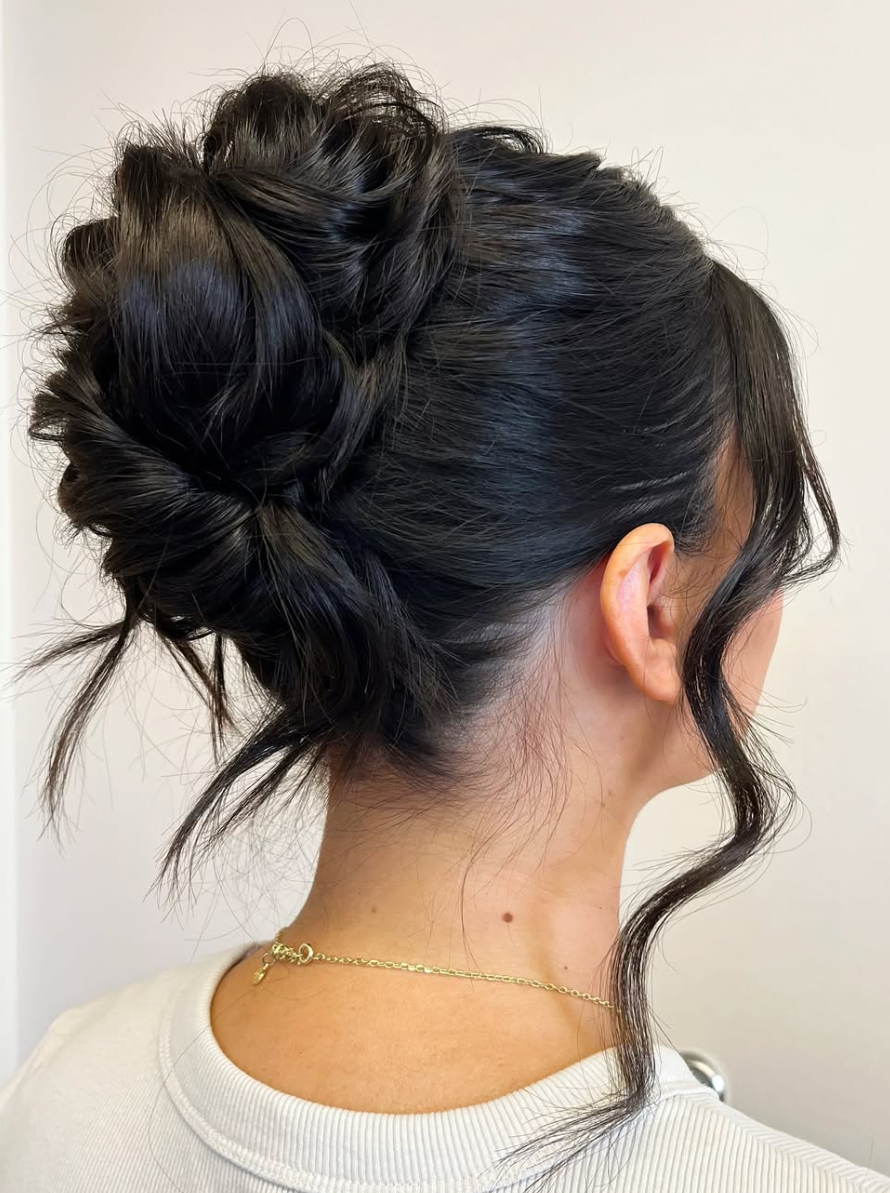 Textured updo